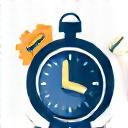 Clock icon symbolizing time savings in payroll.